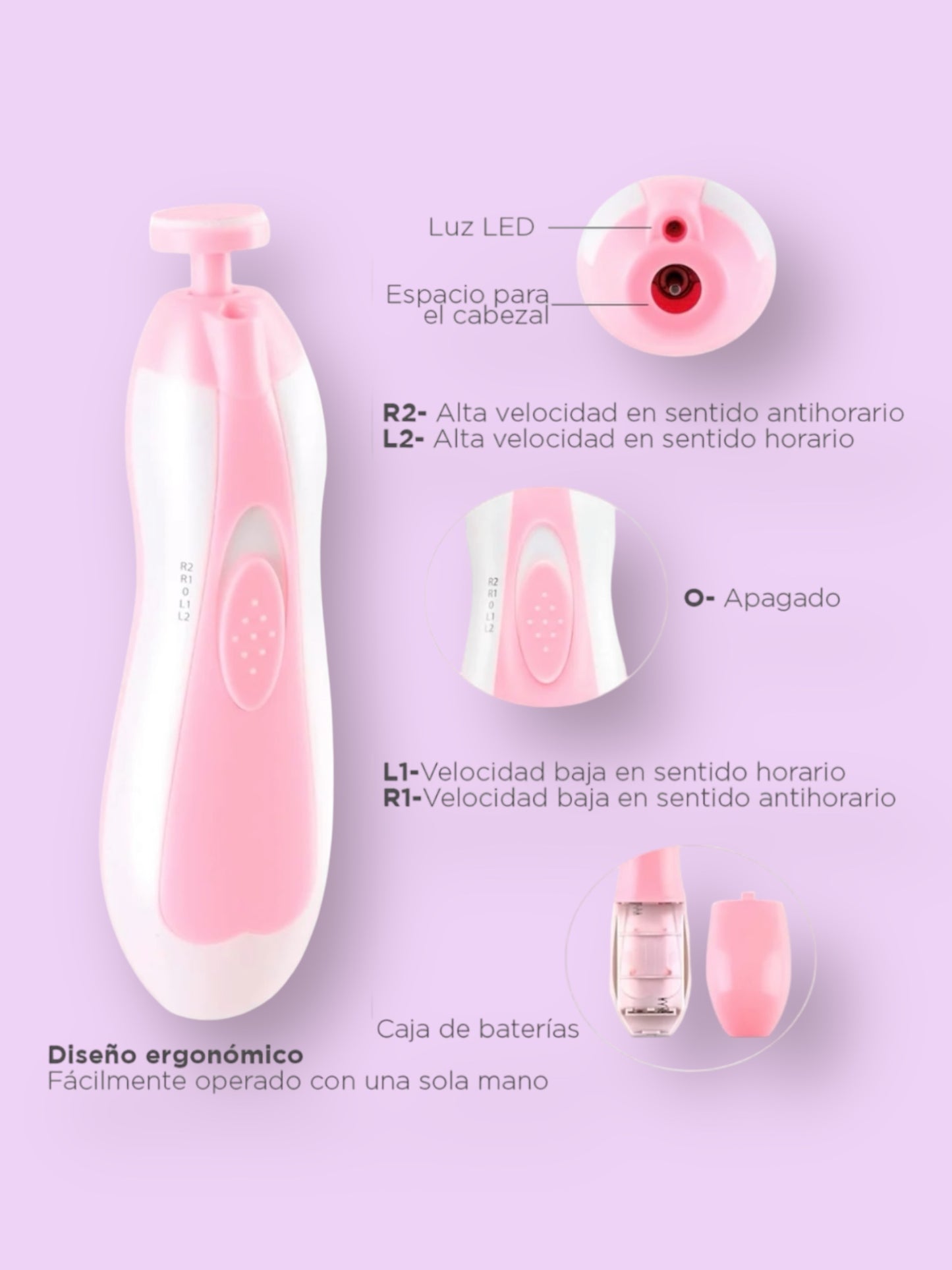 Pulidor de uñas para bebé 👶